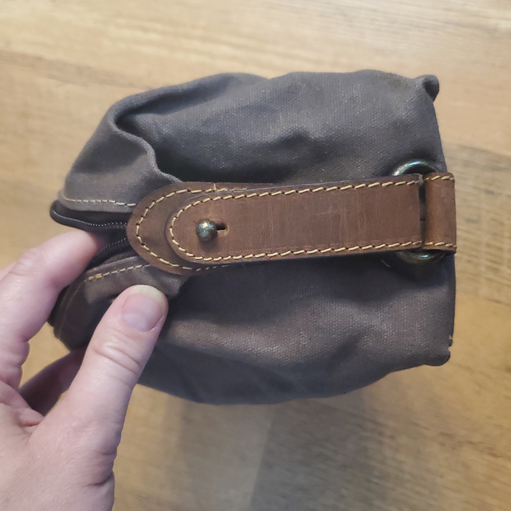 Myra Bag NWT Dark Brown Mens Toiletry Bag Mountain Dawn Shaving Kit Bag - Picture 8 of 8
